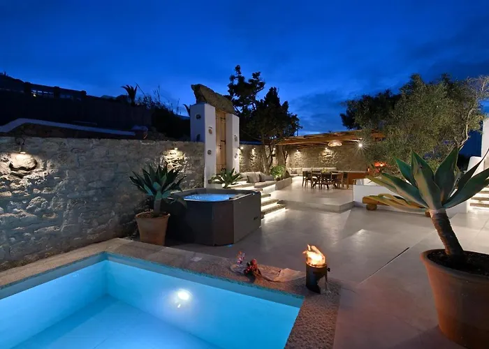 Villa Mykonos Heaven - Sea View & Outdoor Hot Tub